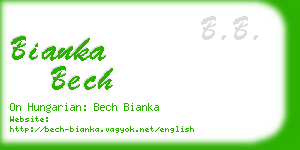 bianka bech business card